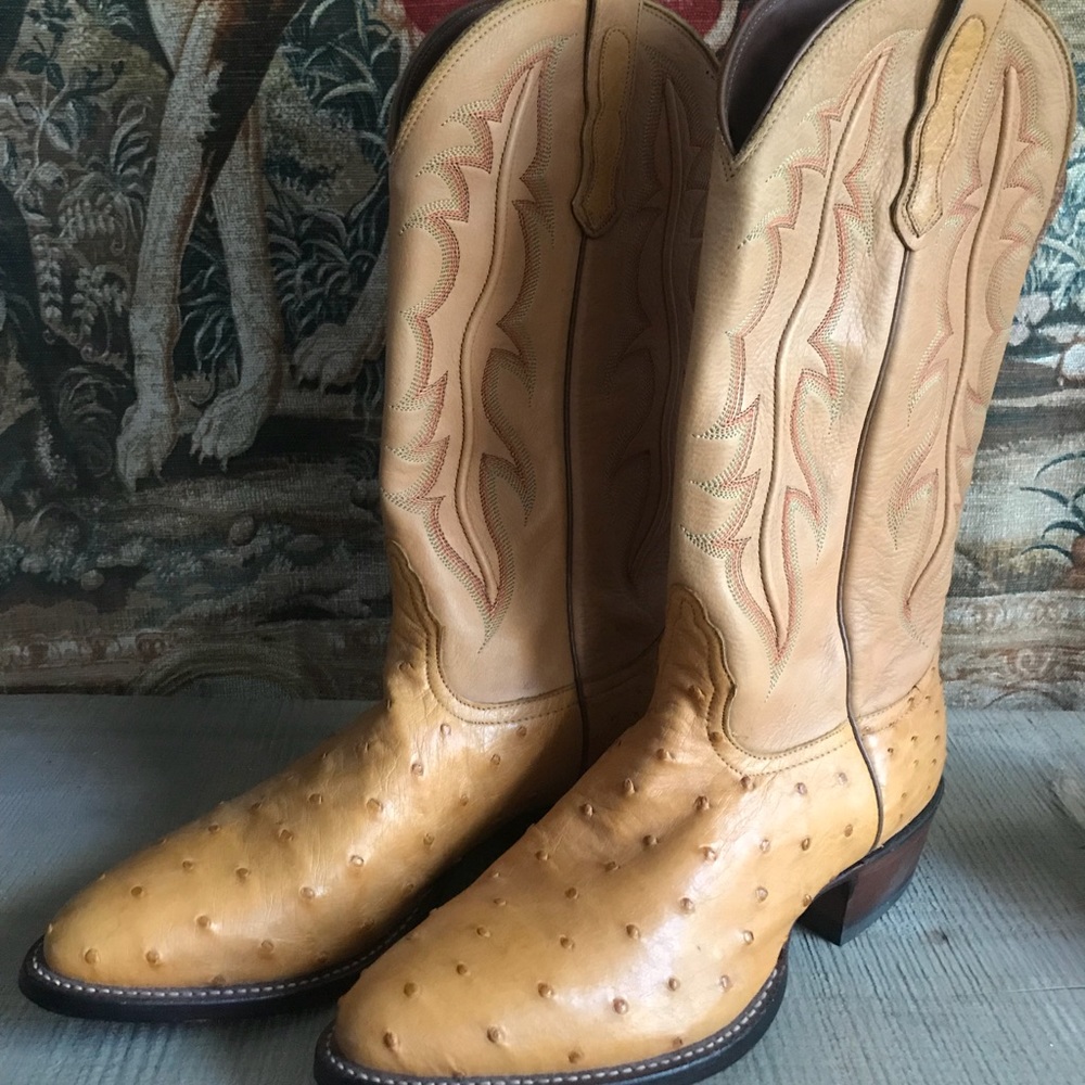 Men’s Gently Used Nocona Boot Ostrich Skin Boots